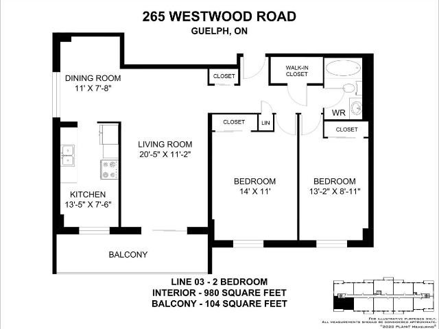 255 & 265 Westwood Road 2 Bedroom Apartment for Rent at 265 Pinedale Apts, Guelph, ON N1H 7G9 West Willow Woods