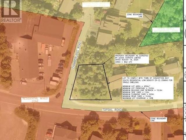 2632 2 Topsail Road, Conception Bay South, NL, A1W 5R9 vacant land for sale | Listing ID 1296 | Royal LePage