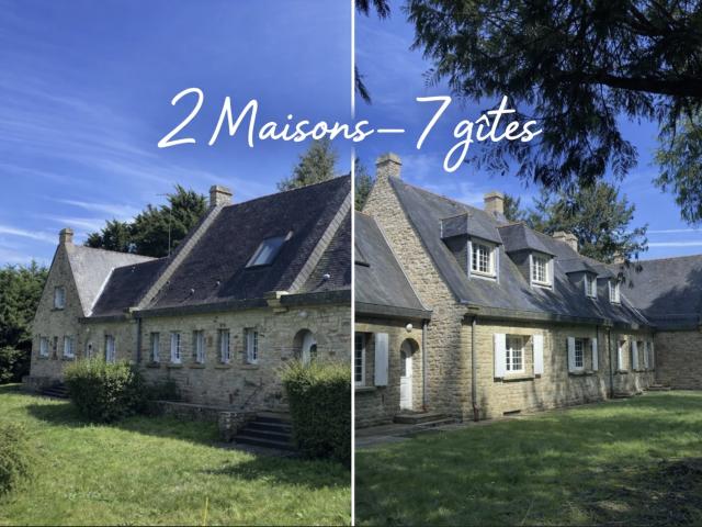 2 MAISONS composées de 7 gîtes rénové au cœur de la campagne bretonne