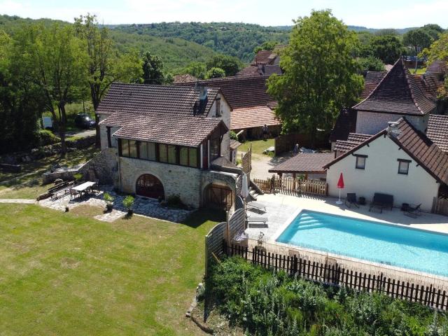 2 maisons indépendantes piscine Causse 250m² Salvagnac Cajarc
