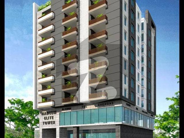 2 Bed DD Apartment for Sale in FB Area Block 10 Karachi Nadeem Prime Tower Main Road