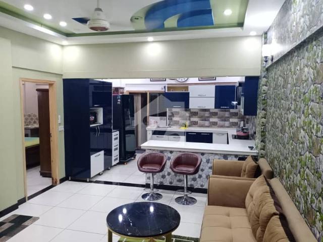 2 bed dd flat ground floor sui gas available builder transfer available for sale in kings cottages, boundary wall project, block 7 gulistan e jauhar karachi