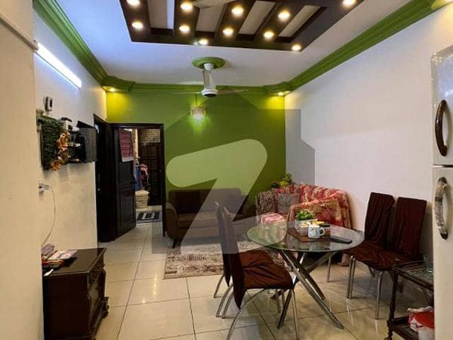 2 Bed, Drawing | 1st Floor | 1100 Sq Ft + Extra Land | Corner Leased Apartment For Sale In Palm Residency, Block 3A, Gulistan e Johar