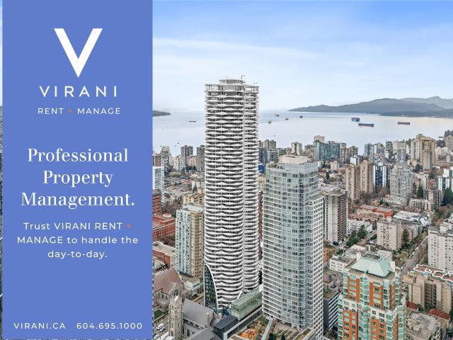 2 Bedroom Condo for Rent at 1033 Nelson Street #1808, Vancouver, BC V6E 0E4 West End