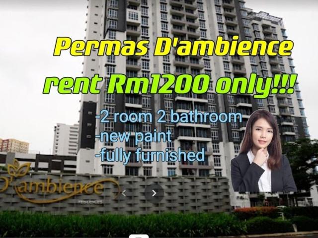 2 Bedroom Apartment for rent in Permas Jaya, Johor
