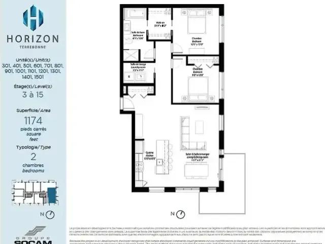 2 Bedroom Apartment Terrebonne QC 88276719