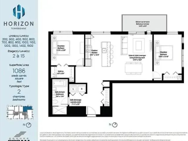 2 Bedroom Apartment Terrebonne QC 88276720