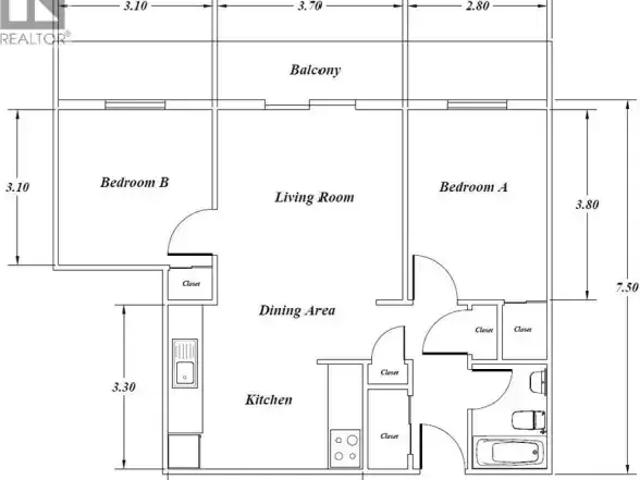 2 Bedroom Apartment Windsor ON 101877658