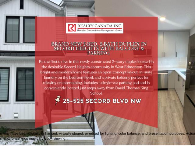 2 Bedroom Home for Rent at 525 25 525 Secord Blvd Nw, Edmonton, AB T5T 7V3 Secord