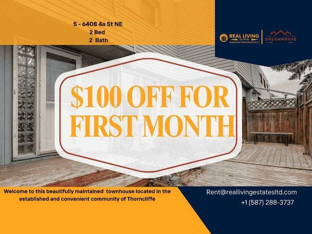 2 Bedroom Home for Rent at 6408 6408 4a St Ne, Calgary, AB T2K 5M9 Thorncliffe