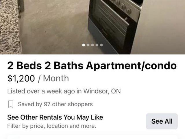 2 Bedroom Shared Living/roommate Windsor ON LS96647262