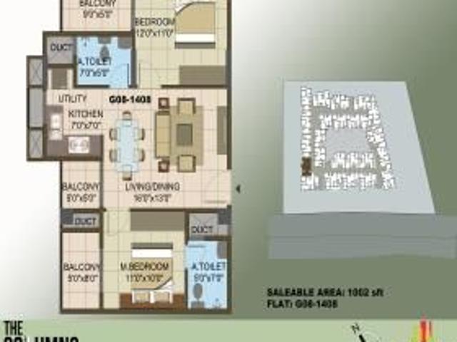2 BHK 1002 Sq Ft Apartment In, Hope Farm Junction Whitefield, Bangalore