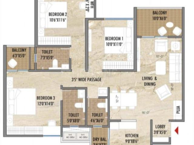 2 BHK Apartment in Charholi Budruk for resale Pune. The reference number is 13342770