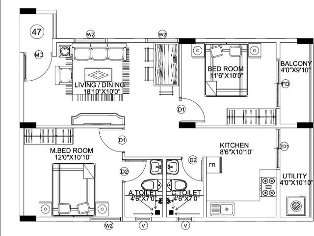 2 BHK Apartment in Chikkanagamangala for resale South Bangalore. The reference number is 16780776