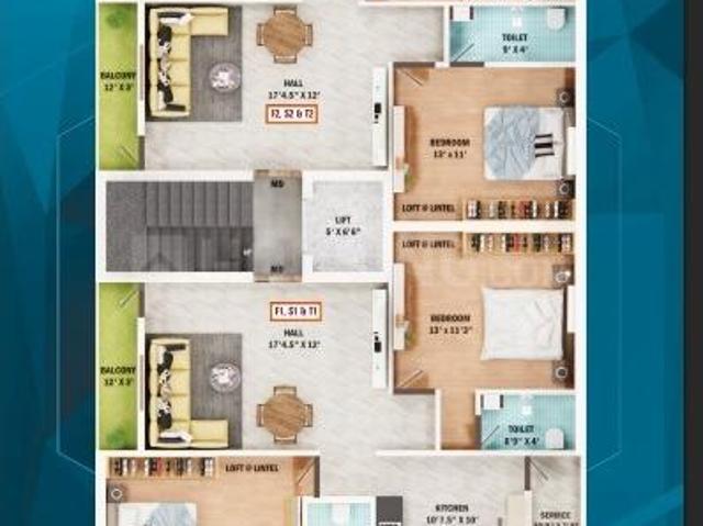 2 BHK Apartment in Anna Nagar for resale Chennai. The reference number is 19728997