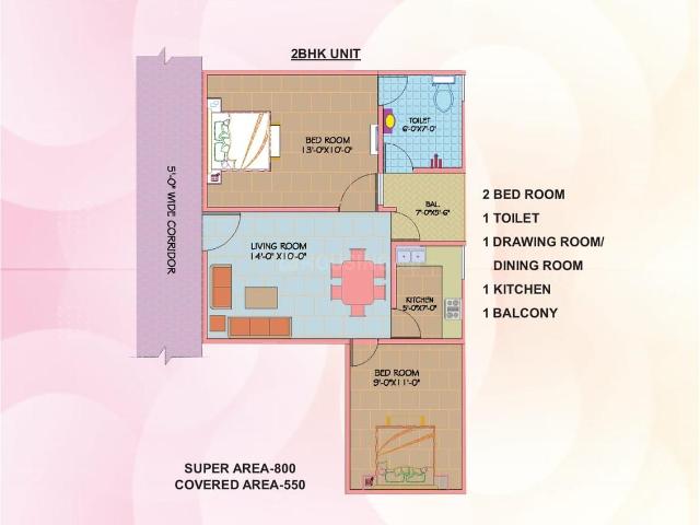 2 BHK Apartment in Anora Kala for resale Lucknow. The reference number is 17464235
