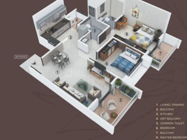 2 BHK Apartment in Akurdi for resale Pune. The reference number is 20620818