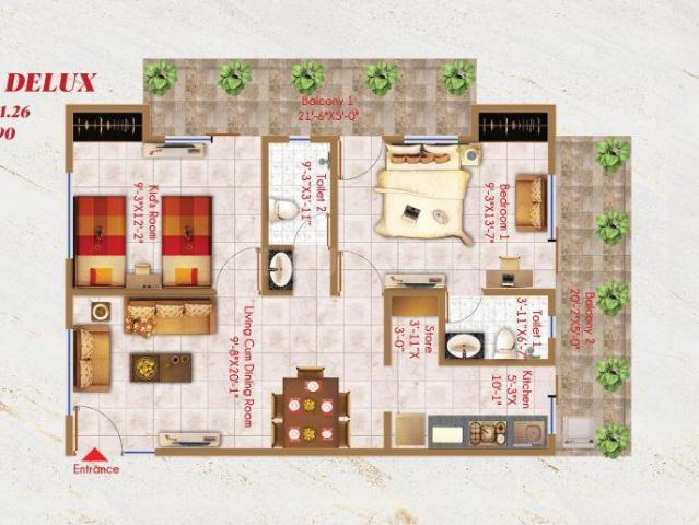 2 BHK Apartment in Balawala for rent Dehradun. The reference number is 8197424