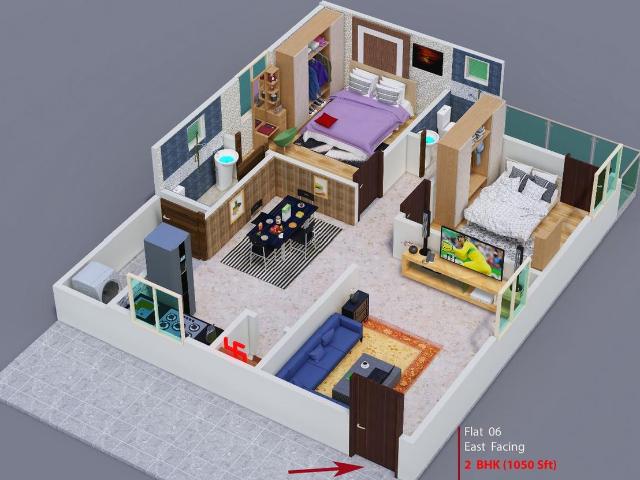 2 BHK Apartment in Ghatkesar for resale Secunderabad. The reference number is 8642942