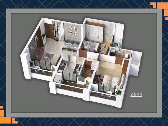 2 BHK Apartment in Daighar Gaon for resale Beyond Thane. The reference number is 17554613