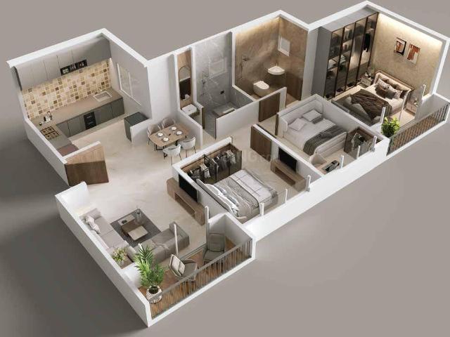 2 BHK Apartment in Dudulgaon for resale Pune. The reference number is 19978184