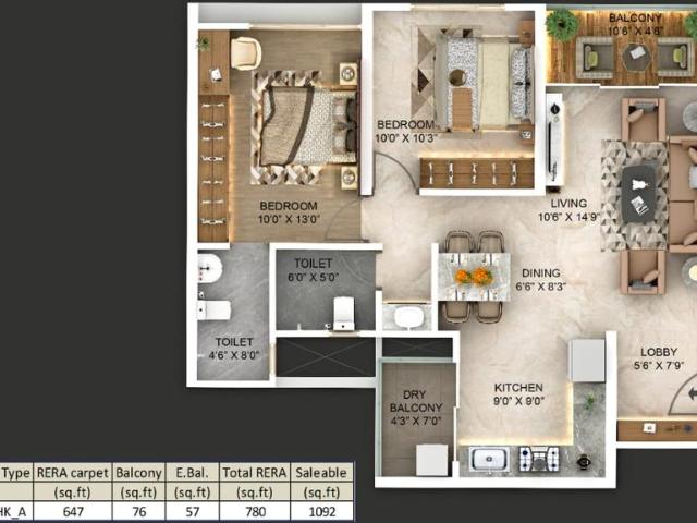 2 BHK Apartment in Kothrud for resale Pune. The reference number is 16370321