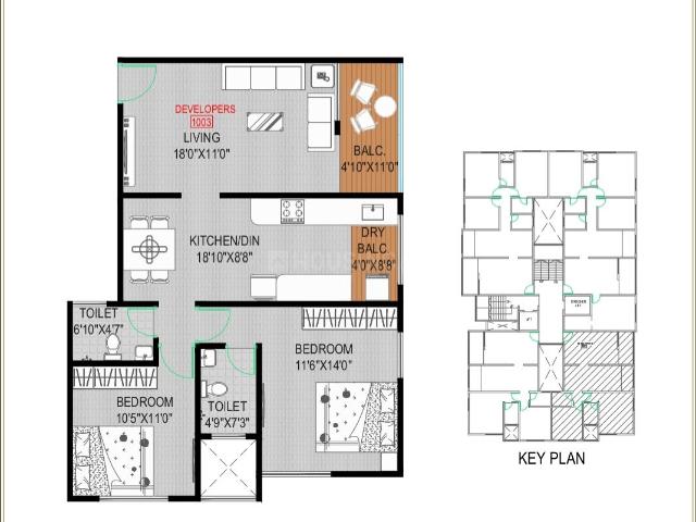 2 BHK Apartment in Kothrud for resale Pune. The reference number is 19890499