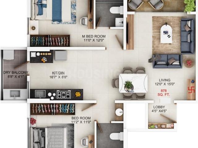 2 BHK Apartment in Kothrud for resale Pune. The reference number is 19895429