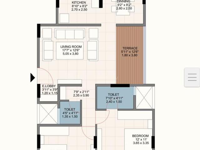 2 BHK Apartment in Kothrud for resale Pune. The reference number is 19908456