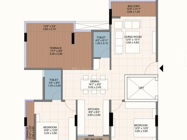 2 BHK Apartment in Kothrud for resale Pune. The reference number is 19908491