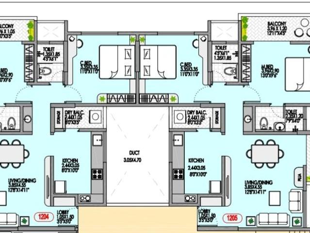 2 BHK Apartment in Kothrud for resale Pune. The reference number is 19995907