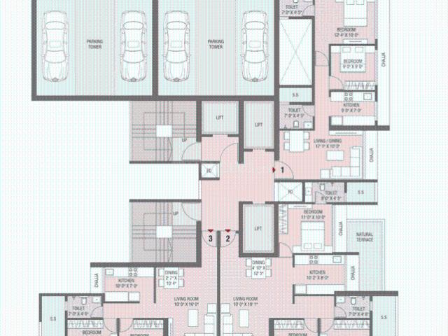 2 BHK Apartment in Kopar Khairane for resale Navi Mumbai. The reference number is 20208632
