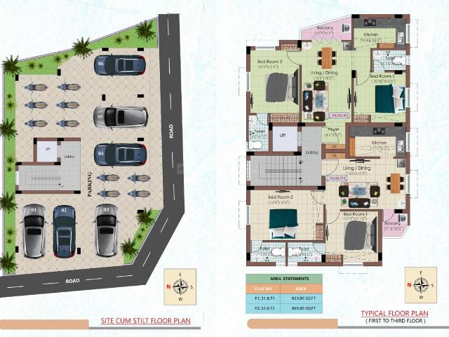 2 BHK Apartment in Korattur for resale Chennai west. The reference number is 16676004