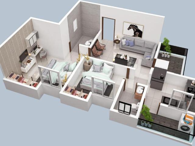2 BHK Apartment in Koregaon Mul for resale Pune. The reference number is 19794388