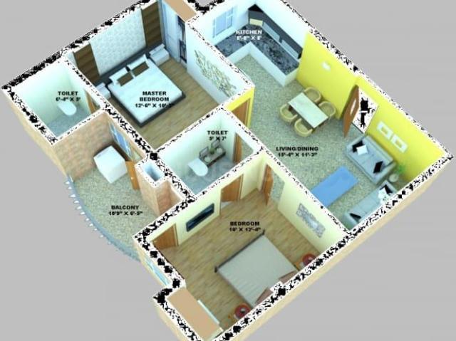 2 BHK Apartment in Kalaka for resale Alwar. The reference number is 18369608