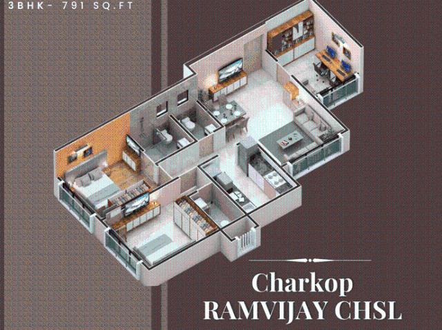2 BHK Apartment in Kandivali West for resale Mumbai. The reference number is 16583604