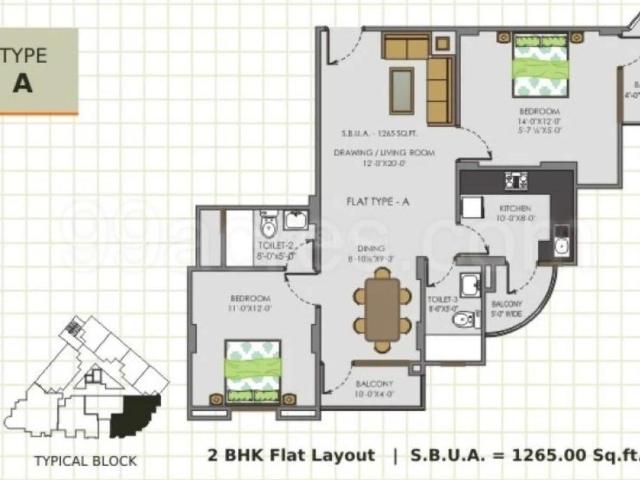 2 BHK Apartment in Karolan Ka Barh for resale Jaipur. The reference number is 20710406