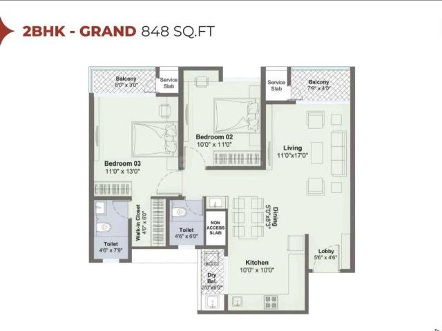 2 BHK Apartment in Kiwale for resale Pune. The reference number is 20226593