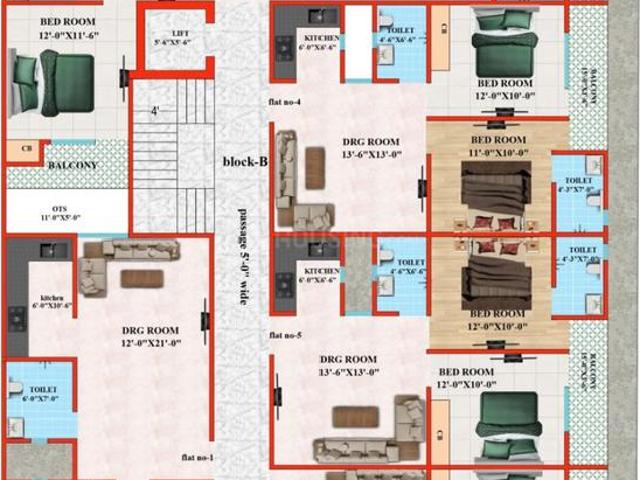 2 BHK Apartment in Kishangarh for resale New Delhi. The reference number is 18682604