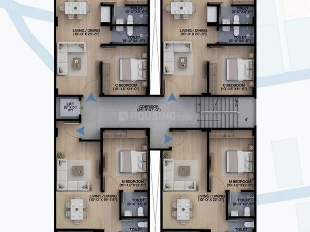 2 BHK Apartment in Krishna Reddy Pet for resale Sangareddy. The reference number is 20970063