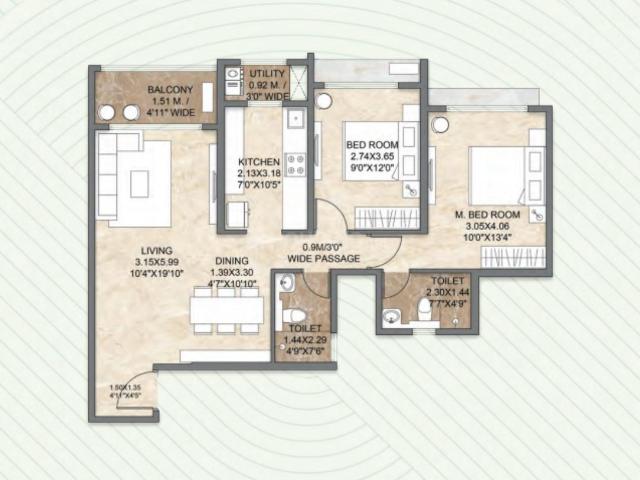 2 BHK Apartment in Hadapsar for resale Pune. The reference number is 19923858