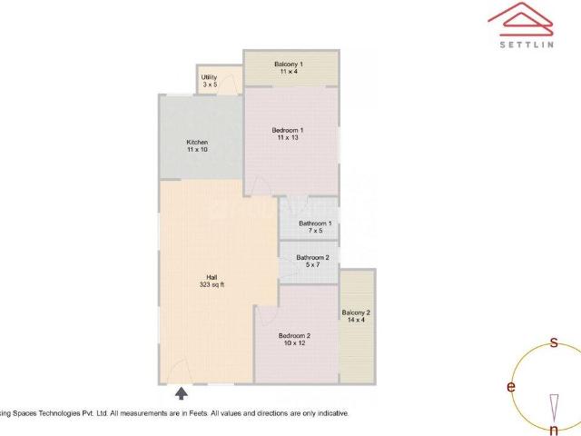 2 BHK Apartment in JP Nagar for resale Bengaluru. The reference number is 9041443