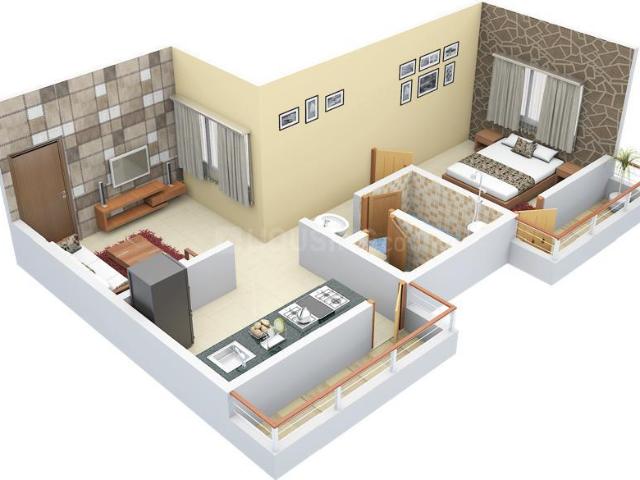 2 BHK Apartment in Malkapur for rent Satara. The reference number is 18131369
