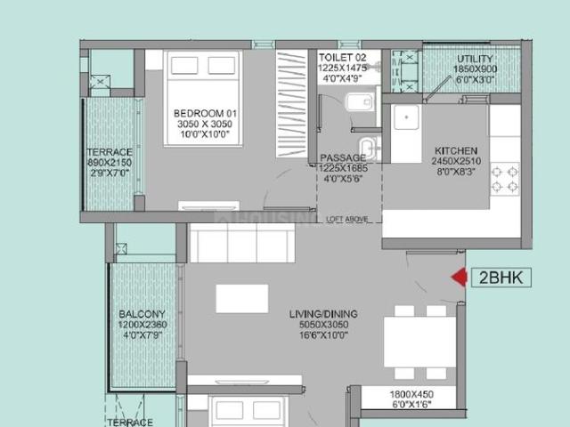 2 BHK Apartment in Manjari Khurd for resale Pune. The reference number is 20401426