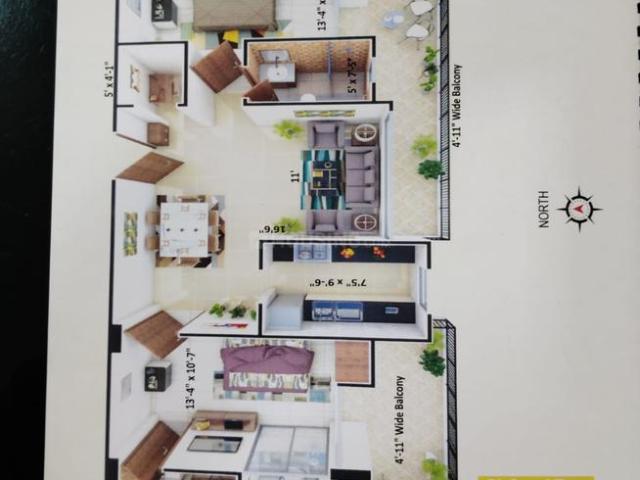 2 BHK Apartment in Naini for resale Allahabad. The reference number is 14238749