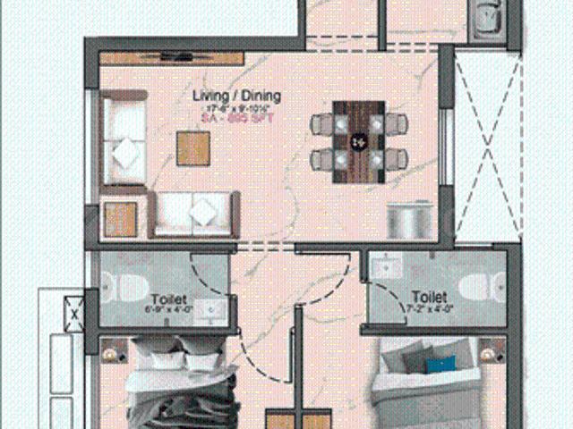 2 BHK Apartment in Nemilicherry for resale Chennai. The reference number is 20737112