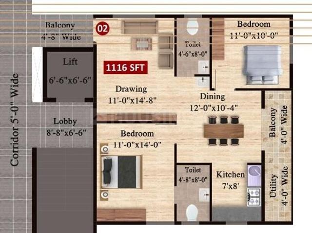 2 BHK Apartment in NRI Layout for resale Bengaluru. The reference number is 18562076