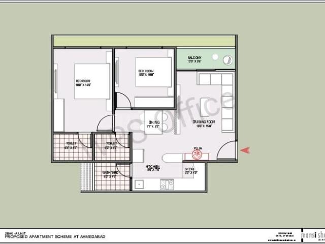 2 BHK Apartment in South Bopal for resale Ahmedabad. The reference number is 13873116