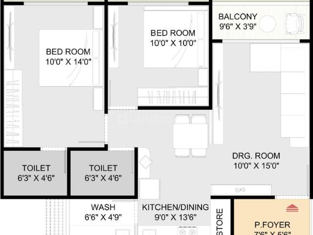 2 BHK Apartment in South Bopal for resale Ahmedabad. The reference number is 19591601