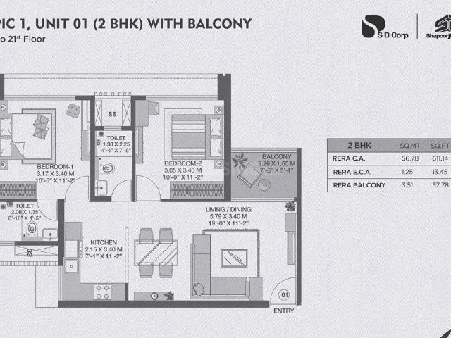 2 BHK Apartment in Sewri for resale Mumbai. The reference number is 15535160